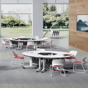 Tables portables de nouvelle conception, faciles à plier, tables de formation pliables, bureaux de conférence, bureaux de formation de bureau - Product Image 6