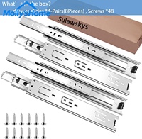 Correderas de Acero Estelar Duraderas para Cajones de Cocina, 18 Pulgadas, Extensión Completa, Rodamientos de Bolas, para Armarios