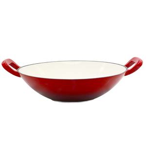<span class=keywords><strong>Wok</strong></span> de Hierro Fundido Esmaltado de 36 cm, Sartén con Doble Asa, <span class=keywords><strong>Wok</strong></span> Chino Clásico <span class=keywords><strong>para</strong></span> Cocina Casera y Cocina al Estilo Stir-Fry, Superventas - Product Image 3