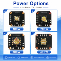 Moteur LED COB 4-en-1 RGBCCT 300W 400W à blanc réglable pour systèmes d'éclairage architectural et de scène intelligents