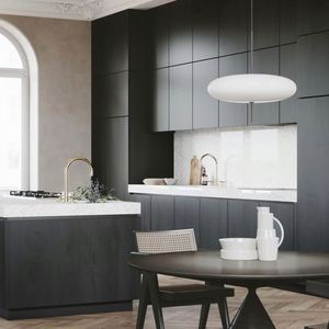 Custom Modern European Style Black Smart Wood Furniture Full Kitchen Island Design Faucet <b>Drawer</b> <b>Basket</b> for Dining Application - Product Image 1