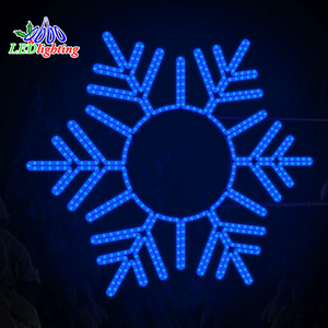 ไฟประดับรูปเกล็ดหิมะแบบ 2 มิติ ดีไซน์เองได้ <span class=keywords><strong>OBBO</strong></span> กันน้ำมาตรฐาน IP65 ใช้สายทองแดง ขนาด 50 ซม. เหมาะสำหรับตกแต่งภายนอกอาคาร สวนสาธารณะในช่วงคริสต์มาส - Product Image 1