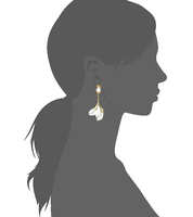 Ensemble de collier et de boucles d'oreilles personnalisées de style magnolia Oscar, bijoux européens et américains, deux couleurs
