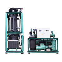 Machine à glace industrielle en tubes, production quotidienne de 15 tonnes, refroidie par eau, compresseur à vis pour usine chimique