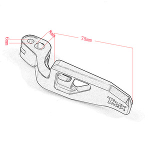 Levier de frein à main en aluminium CNC pour Yamaha TMAX500 TMAX530 - Product Image 3