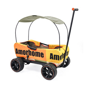Carrito Plegable 2 en 1 de Calidad para Niños, con 2 Asientos con Cinturón, Sofá Plegable, Estructura de Acero Inoxidable, Freno de Mano, Ruedas, Carrito para Acampar al Aire Libre, 22 kg - Product Image 3