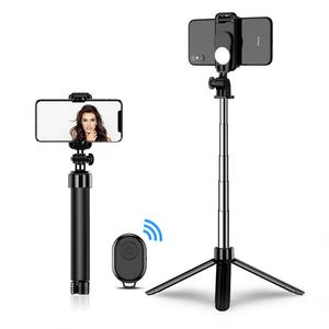 Soporte de Teléfono con Trípode Telescópico con Control Remoto Inalámbrico y Soporte de Trípode, Palo para Selfies - Product Image 1
