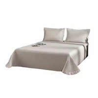 Ensemble de couvre-lit en coton uni de luxe, taille king, 3 pièces, résistant à l'eau, 300tc, couvre-lit matelassé, couverture de lit