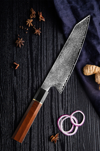 Vendedor superior de madera maciza de Damasco de acero inoxidable de 8 pulgadas cuchillo de cocina rebanador cuchillo de Chef de cocina - Product Image 3