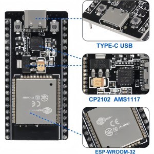 Placa de Desarrollo ESP32 de 38 Pines Tipo-C para 4.0 para Aplicaciones Robóticas, Procesador de Doble Núcleo, Versión 1.0, SDK <span class=keywords><strong>ESP</strong></span>-IDF, FPGA - Product Image 2