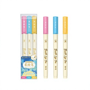 Stylos pinceaux effaçables à la chaleur en PET, pointe souple, marqueurs pour tissu, lot de 12 couleurs, design textile, bricolage, couture - Product Image 6