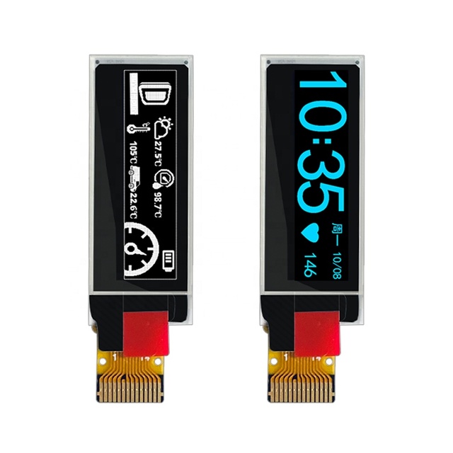 QTSS 0.91 Inch Monochrome PMOLED Display Panel 14 Pin SSD1306BZ Mini OLED 128x32 Resolution 4-wire SPI/I2C PCB Mount Micro OLED