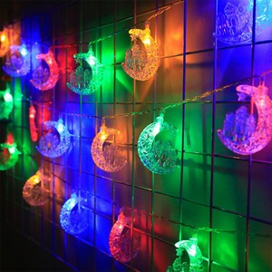 Lampe à huile et étoile musulmane Al-Adha Ramadan Eid Mubarak <span class=keywords><strong>Château</strong></span> Palais Prière Lune Clignotant Décoration LED Guirlande Lumineuse Colorée - Product Image 6