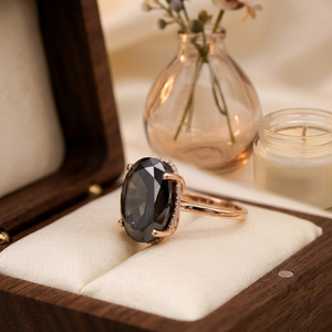 Bague de fiançailles et de mariage solitaire en or massif 18 carats avec diamant de laboratoire VVS, taille ovale classique, sertie à griffes, 2 carats, certifiée IGI - Product Image 2