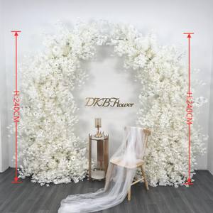 DKB 3D ดอกไม้จัดงานแต่งงานสีขาวโค้งดอกไม้ตกแต่งฉากหลังโค้งสําหรับงานแต่งงานสีขาว - Product Image 2