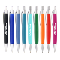 Bolígrafos ABS de regalo de Hotel personalizados, bolígrafo Rollerball de plástico promocional, ancho de escritura de 1,0mm, logotipo impreso personalizado Popular