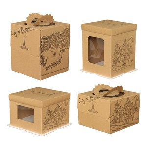 Giấy Kraft dùng một lần Macaron hộp nướng bánh mì Sushi bao bì không thấm nước sóng kết thúc 3mm UV mờ thực phẩm đồ uống - Product Image 1