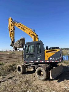 Excavatrice diesel hydraulique de roue de HYUNDAI 150W-7 utilisée par original de taille moyenne avec l'excellent prix bas de condition de travail en vente - Product Image 4