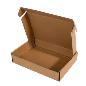 Caixa de papelão ondulado reciclável ecológica, caixa dobrável de papel Kraft, logotipo personalizado, caixas de envio