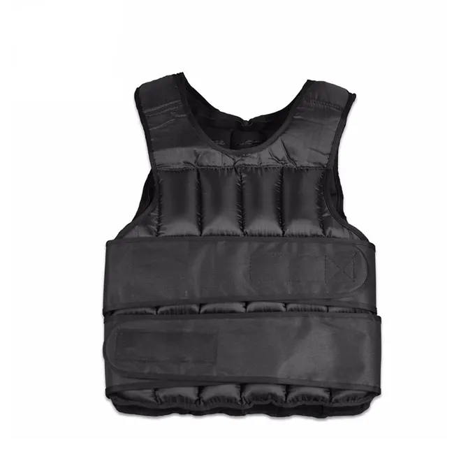 Gilet sportivo regolabile da 10kg/15kg/20kg con peso nero