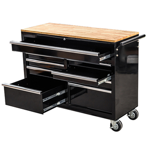 7 Drawers Tool Trolley Big Space Tool Cart Cabinets Heavy Duty Garage Wooden Storage Workbench