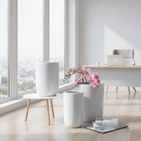Pot Bunga Keramik Modern Berkualitas Tinggi Harga Grosir Terjangkau untuk Dekorasi Rumah dan Taman, Set 3 Pot Besar untuk Tanaman Indoor/Outdoor