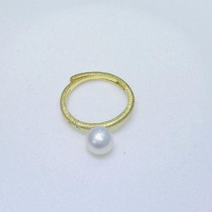 Exquisite Retro Style Starlight <b>Ring</b> Natural Freshwater 6.5-7mm Round <b>Pearl</b> Inlay Almost Flawless Aurora Trendy Number Shape - Product Image 1