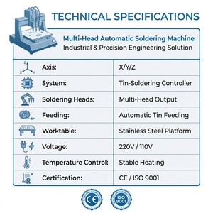 Máquina automática <span class=keywords><strong>de</strong></span> soldadura <span class=keywords><strong>de</strong></span> estaño con múltiples cabezales (4 cabezales), robot <span class=keywords><strong>de</strong></span> alimentación <span class=keywords><strong>de</strong></span> precisión <span class=keywords><strong>de</strong></span> 3 ejes, sistema <span class=keywords><strong>de</strong></span> soldadura <span class=keywords><strong>de</strong></span> escritorio para electrónica. - Product Image 3