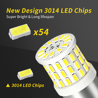 Ampoule LED 1157 1156 3014 57 SMD BA15S P21W S25 BAY15D P21/5W 12-24V rouge ambre en céramique pour voiture, ampoules de frein, feux arrière, clignotants