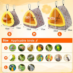 Casa de Pájaros Cálida <span class=keywords><strong>para</strong></span> Invierno, Cama Cómoda <span class=keywords><strong>para</strong></span> Pájaros, <span class=keywords><strong>Hamaca</strong></span> Colgante <span class=keywords><strong>para</strong></span> Jaula, Accesorios <span class=keywords><strong>para</strong></span> Clima Frío <span class=keywords><strong>para</strong></span> Pájaros Grandes, Medianos y Pequeños - Product Image 4