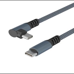 Câble USB C vers USB C de 10 pieds de long, 100 W, angle droit, câble de charge rapide USB C pour MacBook Pro/Air iPad Pro/Mini/Air <span class=keywords><strong>Samsung</strong></span> <span class=keywords><strong>Galax</strong></span> - Product Image 2