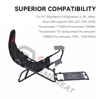 GY018-2 Diy Sim Racing Set Rig Cockpit avec siège Simulateur de conduite Volant et manettes de vitesse Chaise de course pour PXN