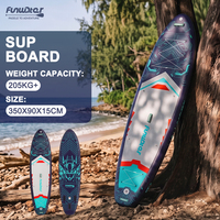 Planche de paddle gonflable super large de 350 cm certifiée CE rouge, capacité maximale de 205 kg, écologique, haute performance, pour le dropshipping UE