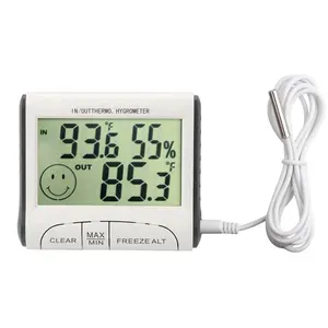 DC103 Máy Ấp Nhiệt Kế Kỹ Thuật Số Màn Hình LCD Cho Bể Cá Tủ Lạnh Máy Đo Độ Ẩm Có Dây Cảm Biến