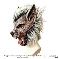 Masque de loup-garou réaliste en latex pour Halloween, idéal pour le cosplay, avec fourrure et crocs – NOUVELLE ARRIVÉE