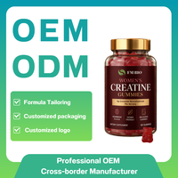 Gummies de créatine aux baies pour femmes, emballées en bouteille étanche, pour les femmes actives, les passionnées de fitness et les employées de bureau