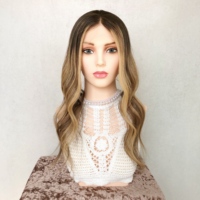 100% européen vierge cheveux humains Topper Blonde Clip dans les morceaux de cheveux juif casher Topper italien dentelle avant pleine dentelle toupet