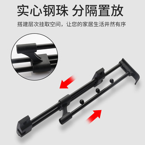 ราวแขวนกางเกงแบบยืดหดได้สำหรับตู้เสื้อผ้า พร้อมลูกปัดสำหรับดึงออก - Product Image 4