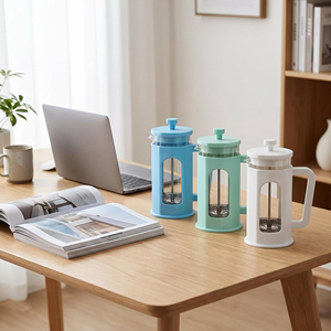 SEECIN Cafetière à piston en verre borosilicate de haute qualité, moderne, de qualité alimentaire, à large ouverture, anti-déversement, facile à verser, pour le voyage - Product Image 5