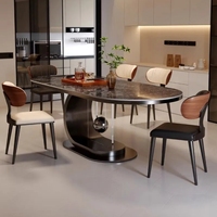 Meubles de salon table de salle à manger rectangulaire moderne en métal doré en acier inoxydable ensemble de tables à manger de luxe tables à manger