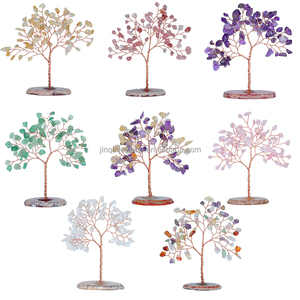 Pierre naturelle écrasée, <span class=keywords><strong>améthyste</strong></span> tissée à la main, <span class=keywords><strong>Agate</strong></span> coupée en tranches, petits arbres, jolies décorations fines, Mini ornements, vente en gros - Product Image 6