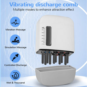 Masajeador Eléctrico para Cuero Cabelludo OEM ODM con Luz Roja, Peine Vibrador de Masaje, ABS+Silicona, Guía de Aceite Esencial Blanco, Anticaída del Cabello - Product Image 2