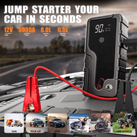 Nouvelle Pompe à Air Électrique Portable ABS avec Démarreur d'Urgence, Manomètre Numérique, Moniteur de Pression des Pneus et Lumière d'Urgence pour Voiture