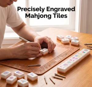 Special-Edition Premium Acrylic Cloisonne Inspired Luxury Style <b>Mahjong</b> <b>Set</b> For Adults for Luxury Gift Market - Product Image 6