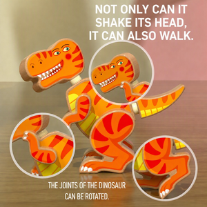 Jouets en bois Montessori, jouet éducatif, dinosaure <span class=keywords><strong>pour</strong></span> bébé, puzzle 3D, modèle de construction, STEM <span class=keywords><strong>pour</strong></span> l'apprentissage à domicile des tout-petits, vente en gros - Product Image 2