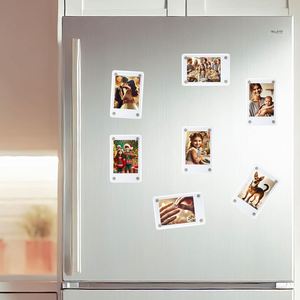 Imanes Acrílicos para Refrigerador, Mini Marcos Magnéticos Cuadrados, Duraderos, con Bordes Lisos, para Fotos, Exhibición Transparente - Product Image 1