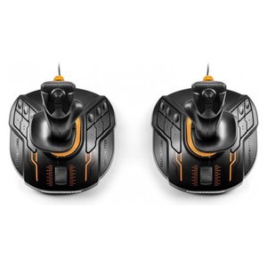 Joystick Simulador de Vuelo T 16000M Fcs Space Sim Duo, Palancas de Vuelo Negras y Naranjas 2960815 - Product Image 3