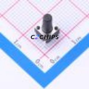 TS6611CJ 250gf 009 Tactile Switch Through hole,6x6mm Switch Single Pole Single Throw Round Button 2.5N Through Hole - Product Image 1