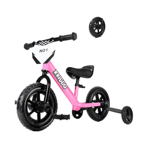 KRIDDO Vélo d'équilibre rose 2 en 1 Tricycle pour tout-petits Pédales détachables <span class=keywords><strong>Roues</strong></span> d'entraînement escamotables pour enfants de <span class=keywords><strong>18</strong></span> <span class=keywords><strong>mois</strong></span> <span class=keywords><strong>3</strong></span> ans DIY - Product Image 1