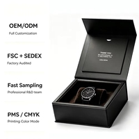 Boîte cadeau rigide à fermeture magnétique personnalisée avec doublure en velours et logo, écologique pour les marques de montres